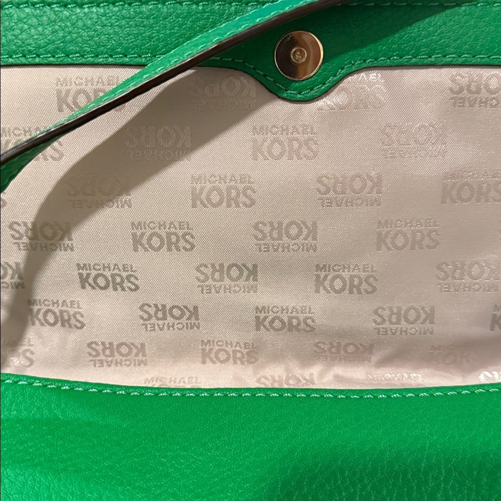 Michael Kors Emerald Green Leather Clutch - Picture 8 of 13